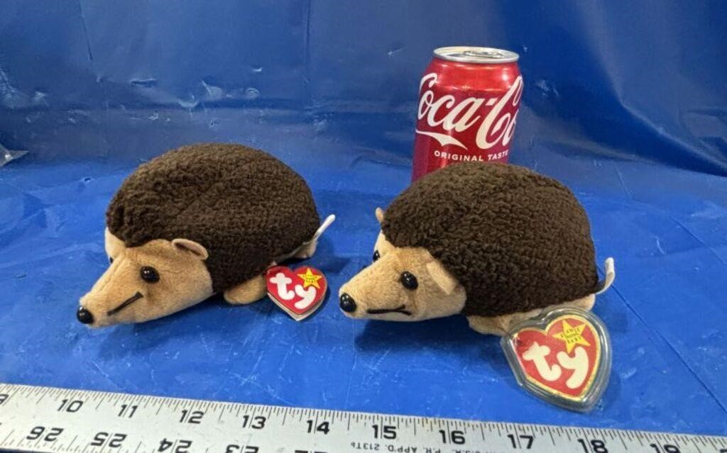 WW! 2 Prickles TY Beanie Babies with Tags