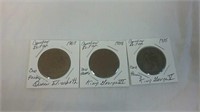 Canadian British One Cent Coins 1915, 1938 & 1967
