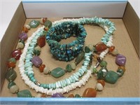 Summer jewelry with turquoise bracelet