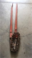 CAST IRON PIPE CUTTER, METAL STRIPS & MISC. PAINT