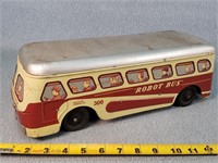 Vintage Windup Robot Bus 14"