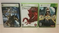 Three Xbox 360 Games Including Dragon Age Origins