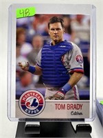 TOM BRADY BASEBALL CARD