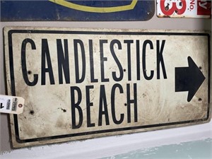 Candlestick Beach sign 36Wx18T