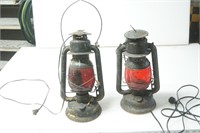2 Oil lamps converted to electric untested