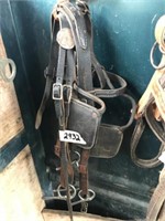 Set of Leather Driving Bridles c/w Bits
