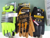 3 pair gloves- Fast fit, Mechanix, Wells Lamont