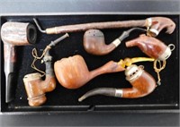 COLLECTION OF UNIQUE TOBACCO PIPES