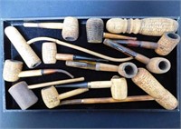 COLLECTION OF COB TOBACCO PIPES