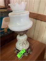 Electric Lamp with Glass Shade