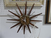 WESTCLOX VINTAGE STARBURST WALL CLOCK