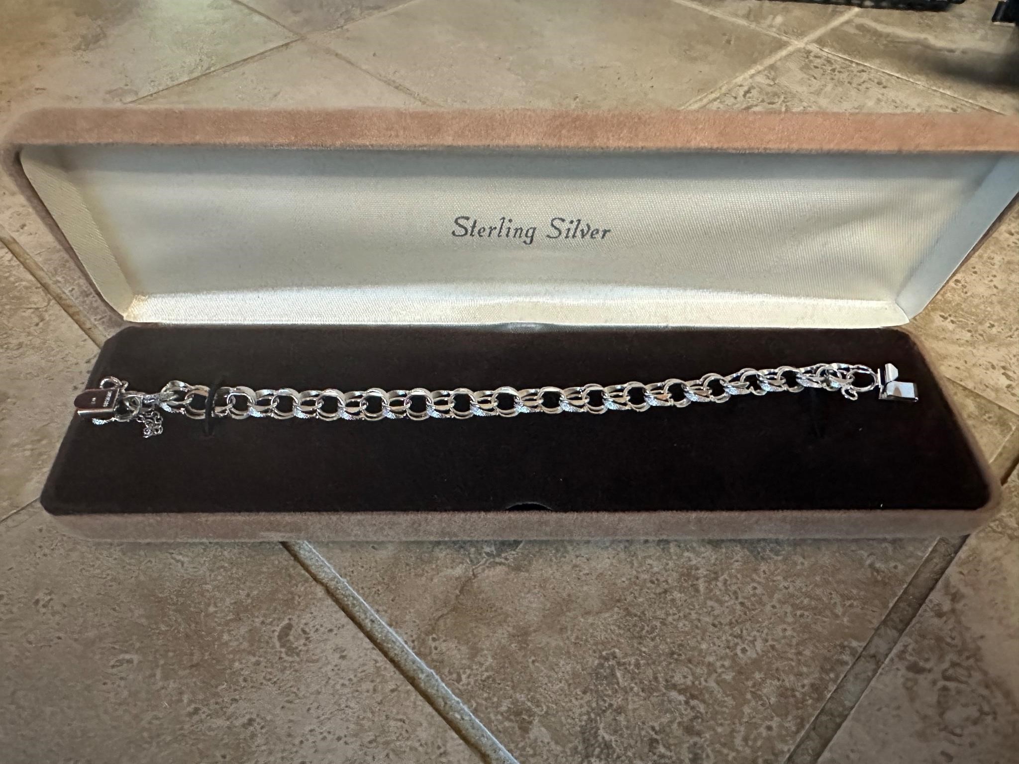 Sterling Silver Charm Bracelet New