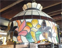 HANGING STAINED GLASS LAMP - 20" DIAMETER