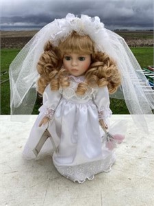 Porcelain wedding doll