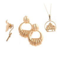 An Assortment of Gold Jewelry