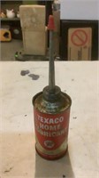 Vintage Texaco Home Lubricant Oil Can w/ Oil