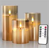 Glass LED Flameless Candles