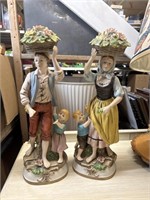Pair of Ardalt Figurines Vintage Man & Woman