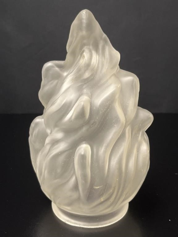 Satin Glass Flame Torch Lamp Shade 8in