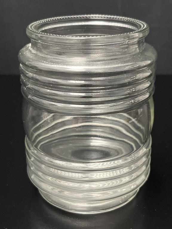 Industrial Ribbed "Can" Glass Lamp Shade