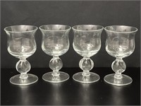 Set of 4 Wine German Glasses VTG
