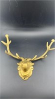Vintage Solid Brass Wall Hanging Deer Head