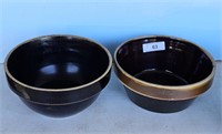 2 crock, batter Bowls