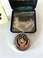1982 United Nations Peace Medal Necklace