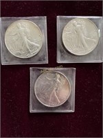 3- American Silver Eagles (1987, 1988, 1990), 1