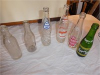 Group of 6 Old Pop Bottles