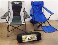 (2) Folding Camp Chairs & Teepee Tent