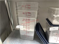 (3) 22 QT CAMBRO CONTAINERS W/ LIDS