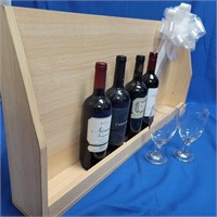 Lot of 4 Long Wine and Display Boxes