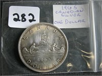 1965 Canadian Silver One Dollar Coin