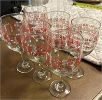 6 Ho ho ho wine glasses