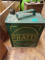 Vintage Pratts Oil Can with original Brrass Screw