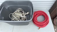 Air Hose and Surge Protectors with Tote