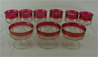 Vintage Thumbprint Ruby Red Glassware