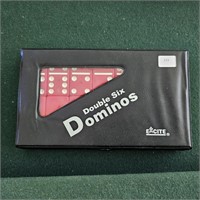 Vintage Red Excite Double 6 Dominos