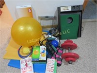 exercise equipment dumbell ball weighs more