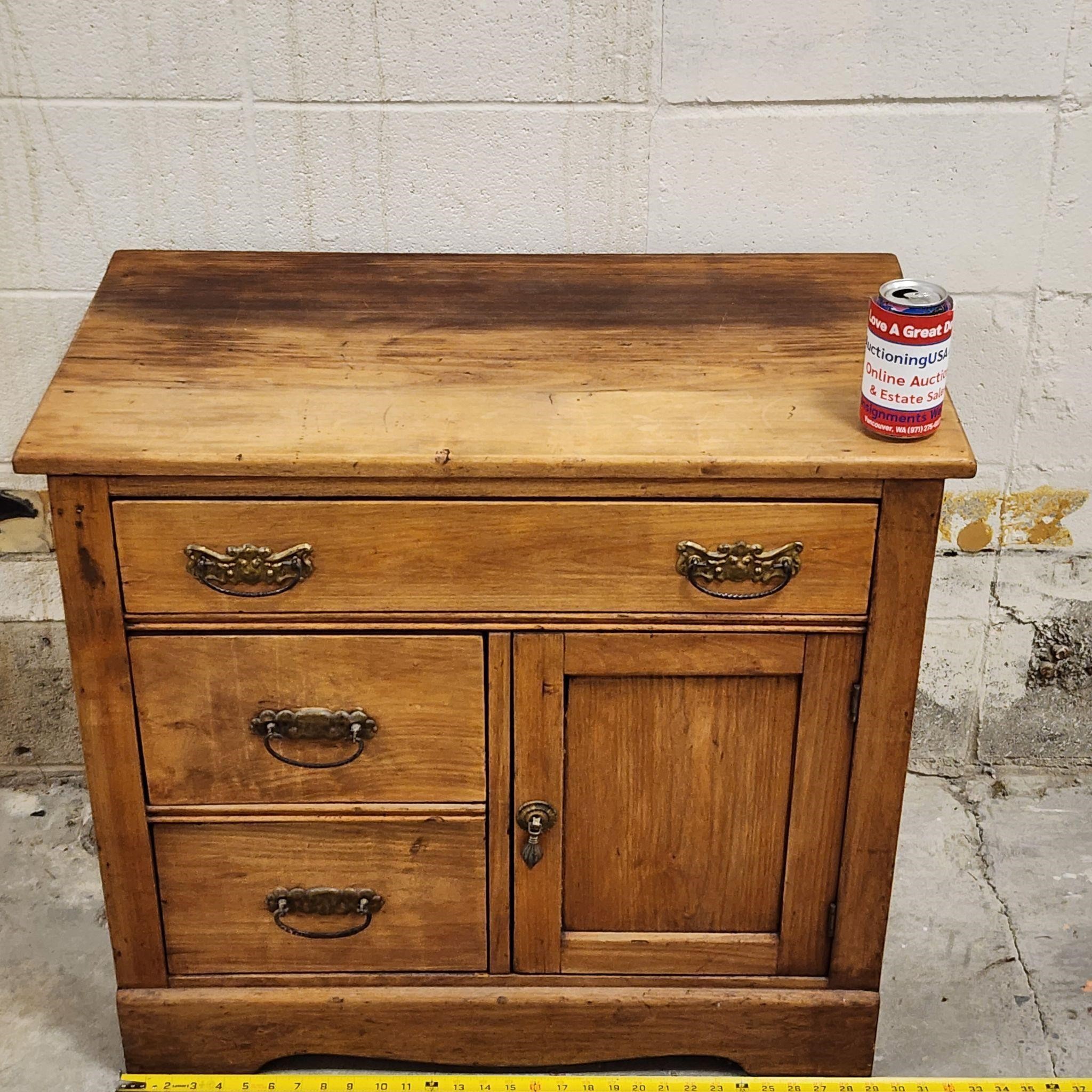 Antique Early 1900's Wash Stand Commode Cabinet