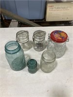 Blue perfect Mason jar, mason jar, glass insider,