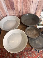 Vintage/Antique Enamel Bowls & Tin Pie Tins