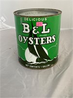 B and L Gallon MD 262 Oyster Can