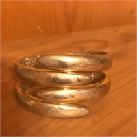 Gold Tone Clamper Cuff Bracelet