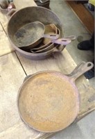 Cast iron skillets , dutch oven