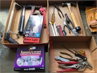 hammers, pliers, screwdrivers
