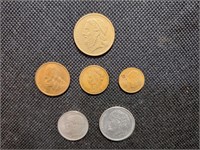 Set of 6 Greece Coins