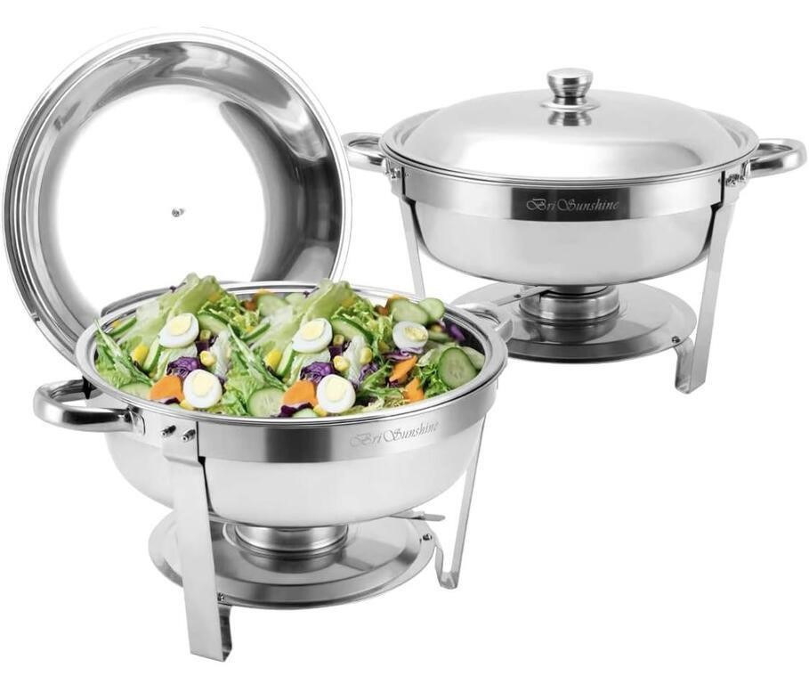 2 PACKS 5QT CHAFING DISH BUFFET SET STAINLESS