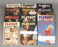 1975 -12 Issues Playboy Magazines